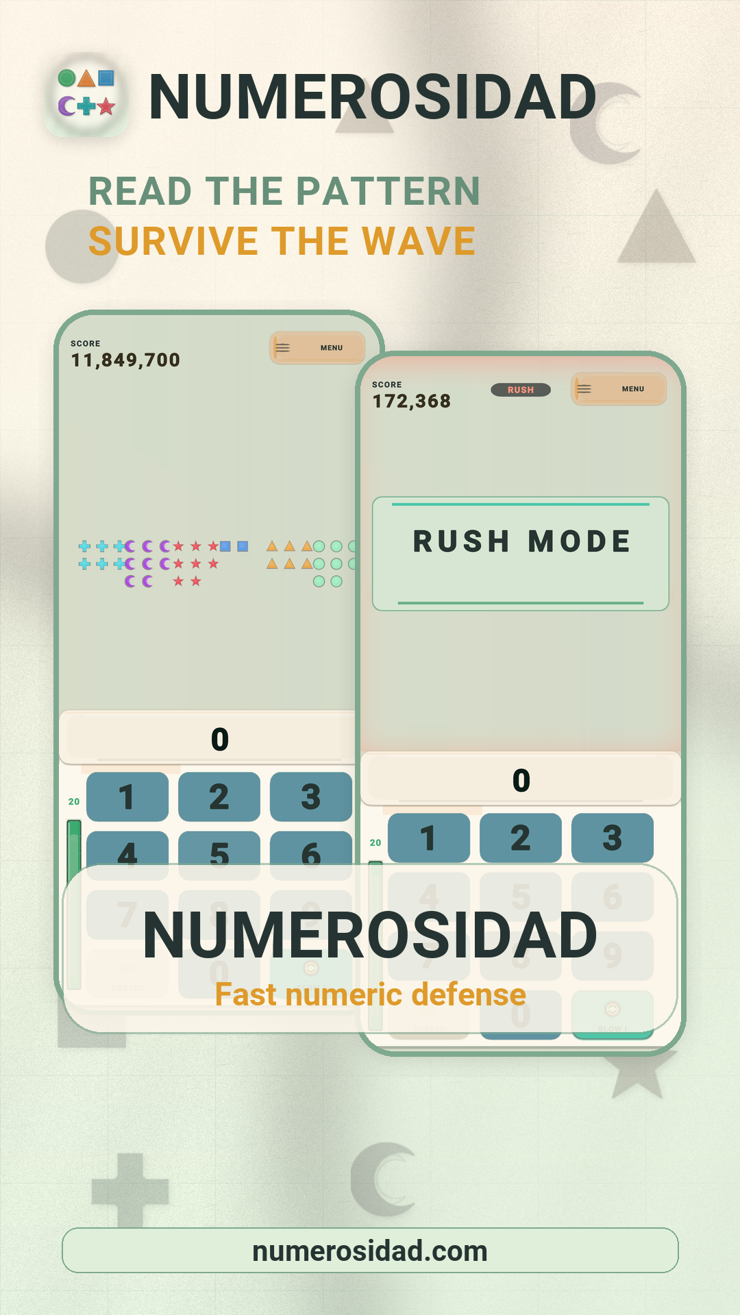 Numerosidad Soft Arcade vertical video cover.